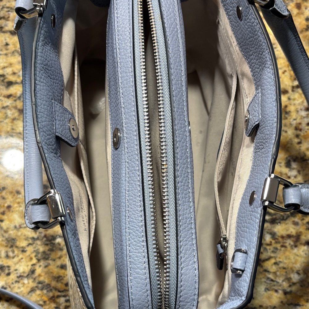 Kate Spade Blue/Gray and Cream Snakeskin Tote - Picture 5 of 6